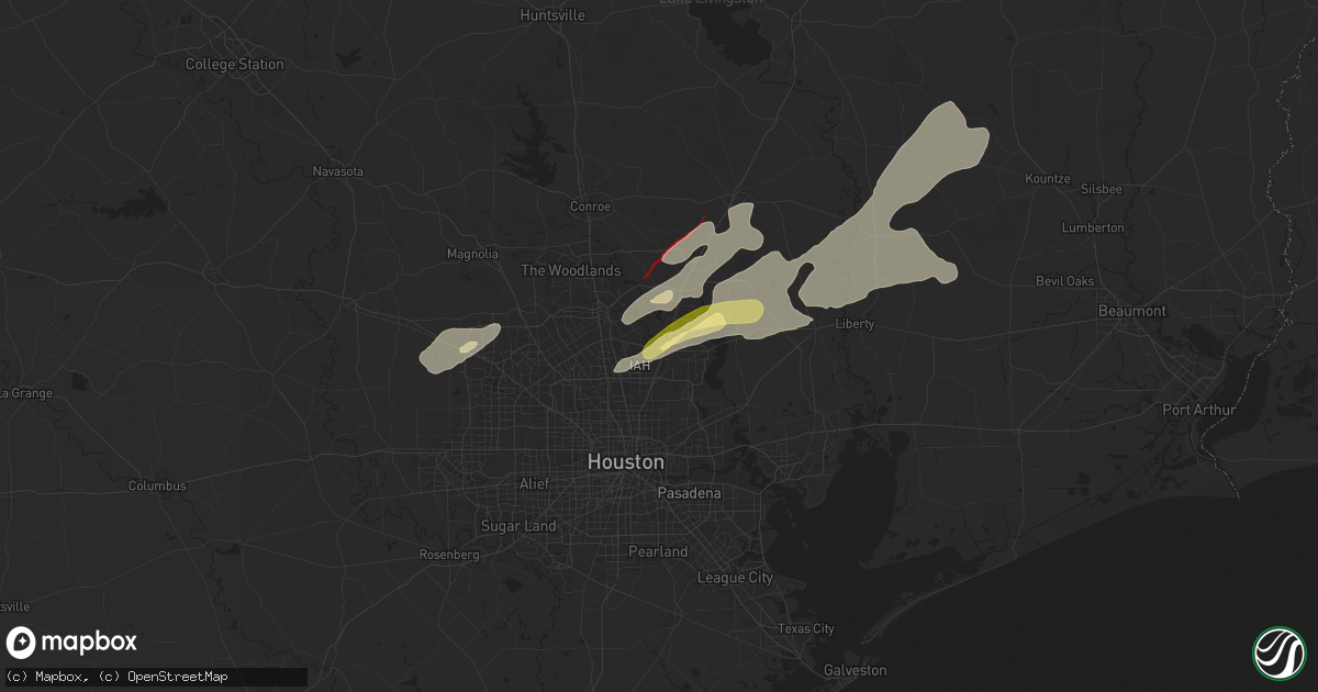 Hail map in Humble, TX on December 28, 2024