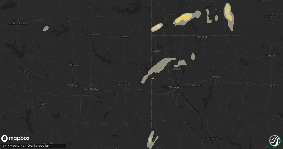 Hail map in Karnack, TX on December 28, 2024