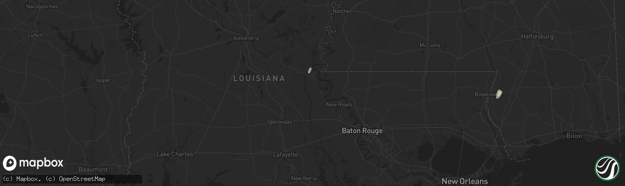 Hail map in Lettsworth, LA on December 28, 2024