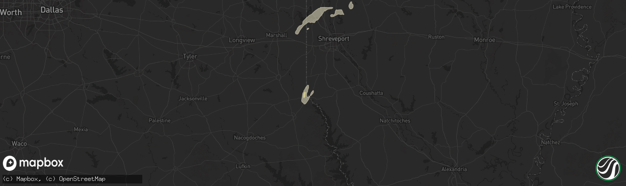 Hail map in Logansport, LA on December 28, 2024