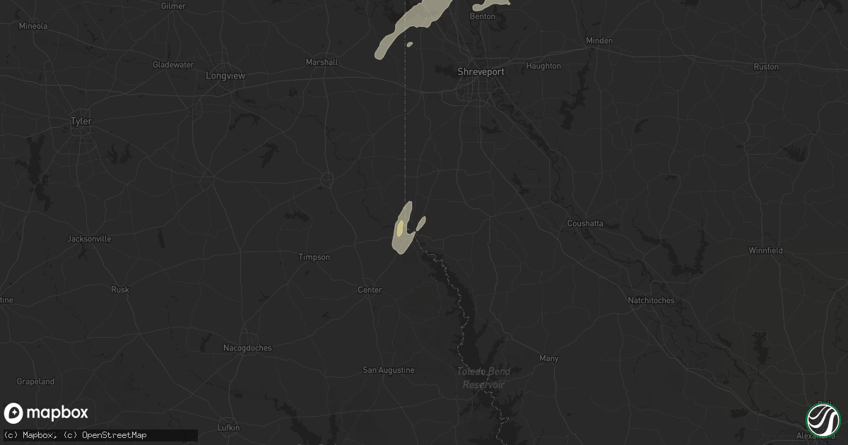 Hail map in Logansport, LA on December 28, 2024