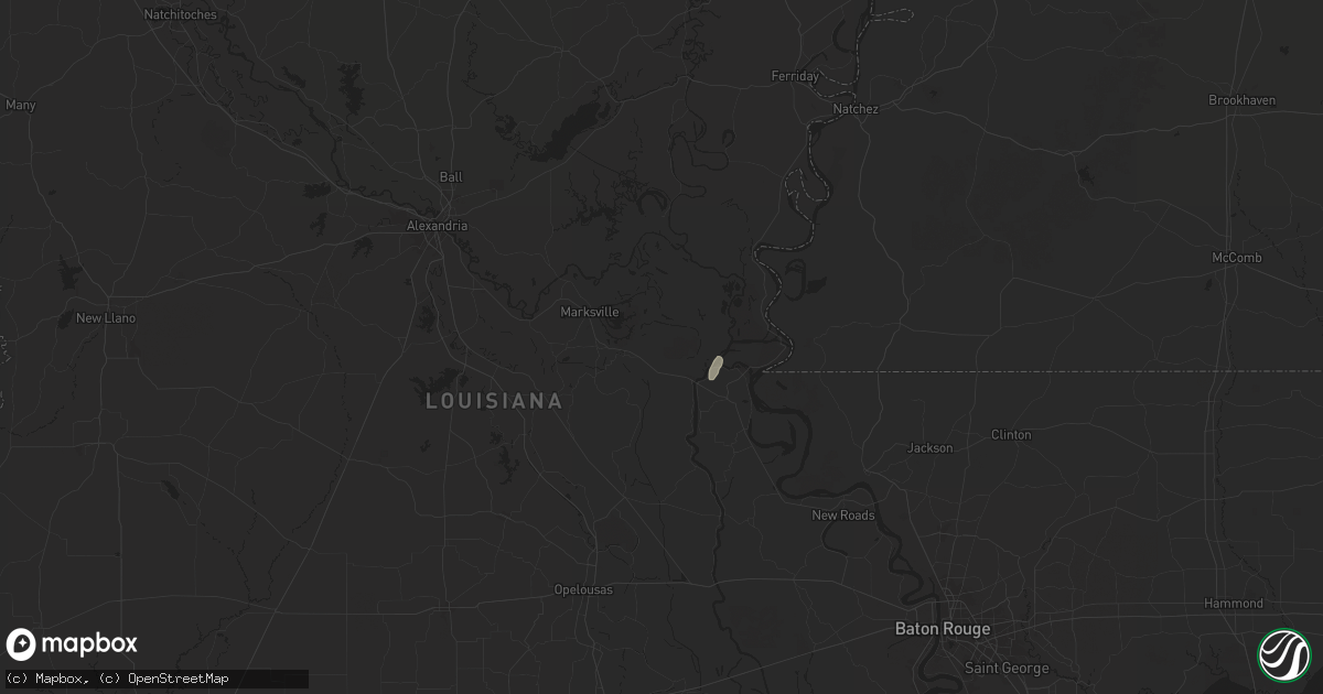 Hail map in Moreauville, LA on December 28, 2024