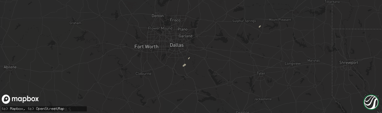 Hail map in Seagoville, TX on December 28, 2024