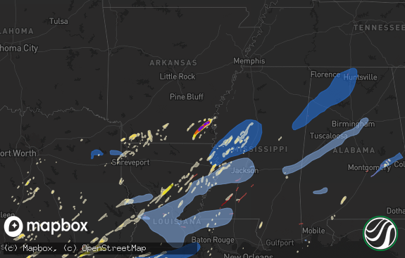 Hail map preview on 12-28-2024