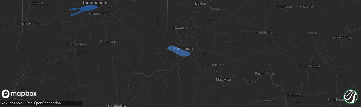 Hail map in Ft Mitchell, KY on December 28, 2025