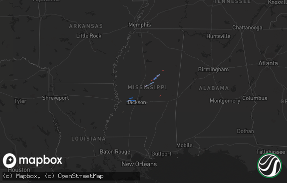 Hail map preview on 12-29-2019