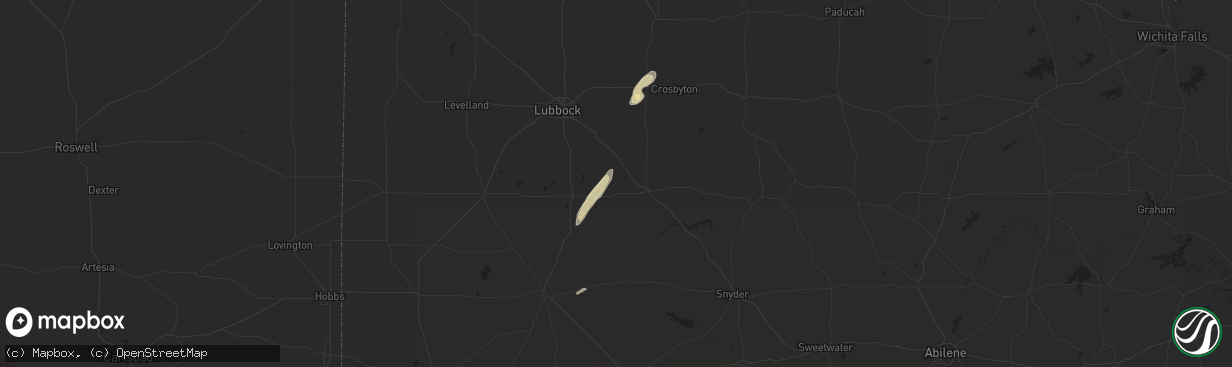 Hail map in Post, TX on December 29, 2020