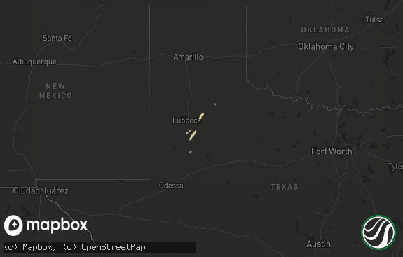 Hail map preview on 12-29-2020