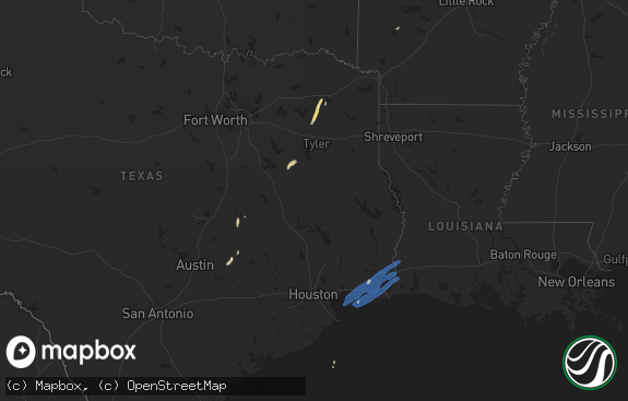 Hail map preview on 12-29-2022