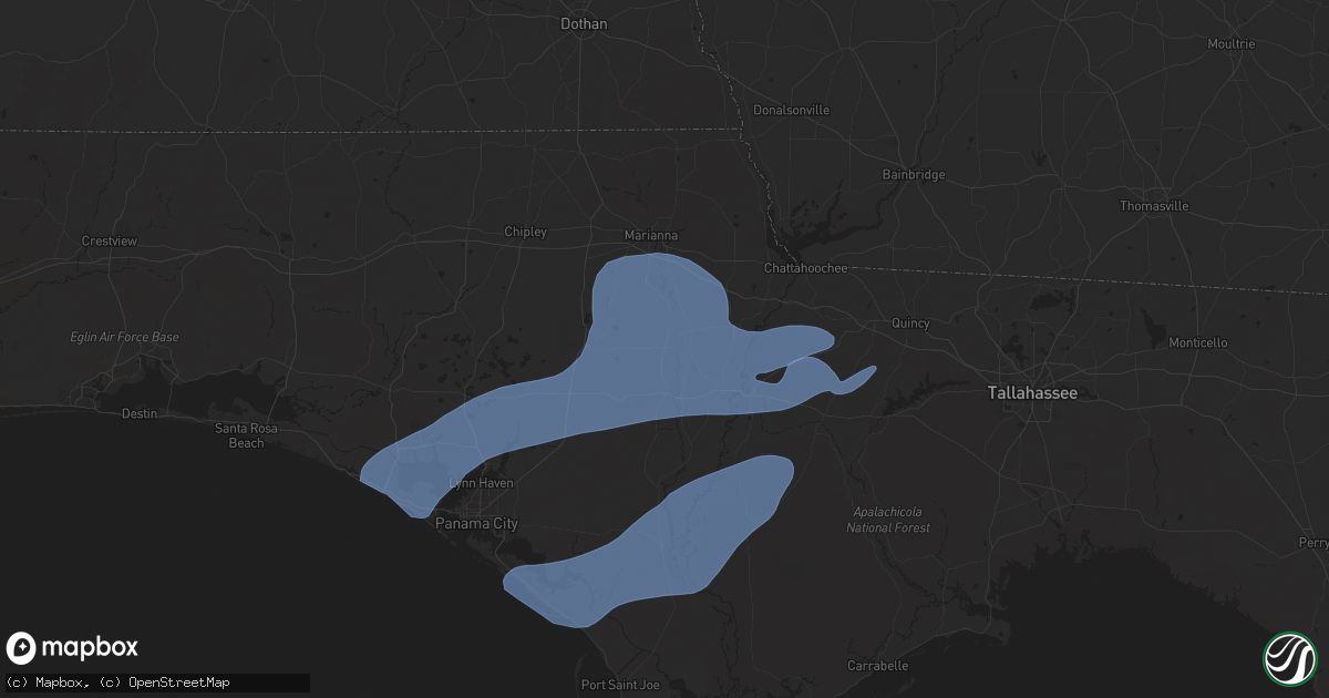 Hail map in Altha, FL on December 29, 2024