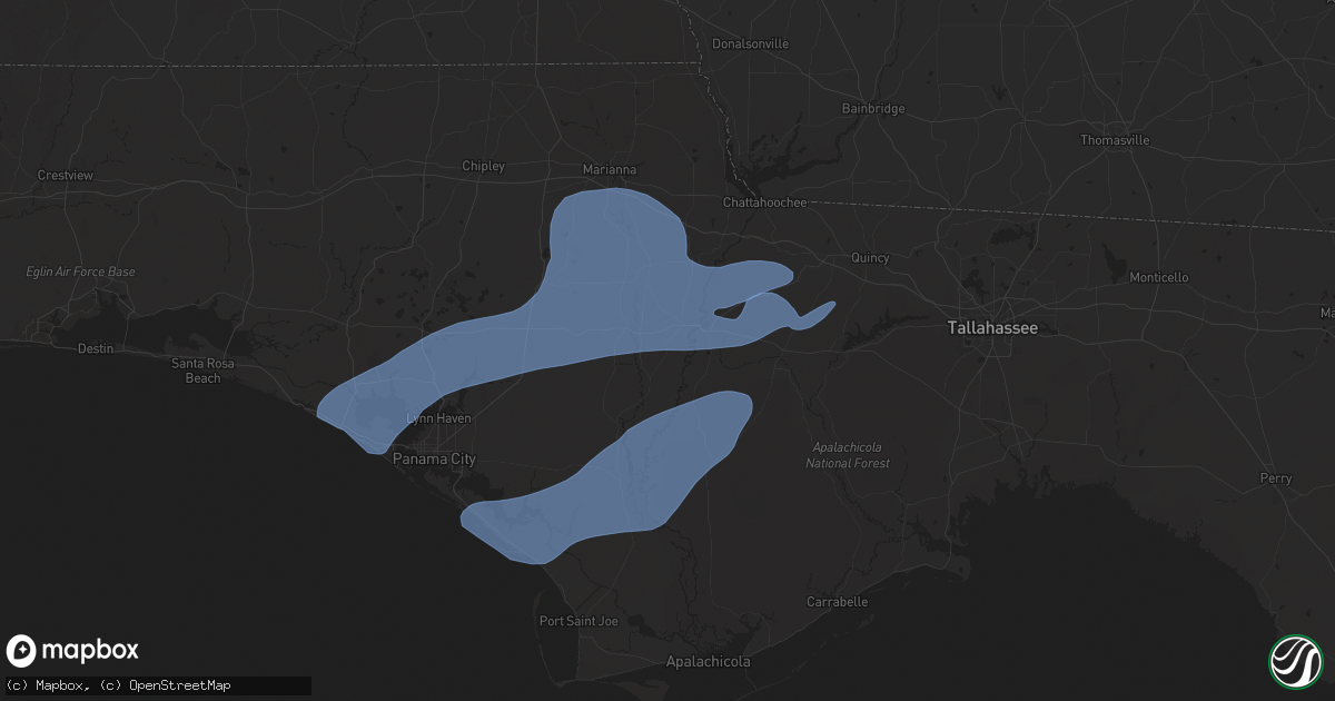 Hail map in Blountstown, FL on December 29, 2024