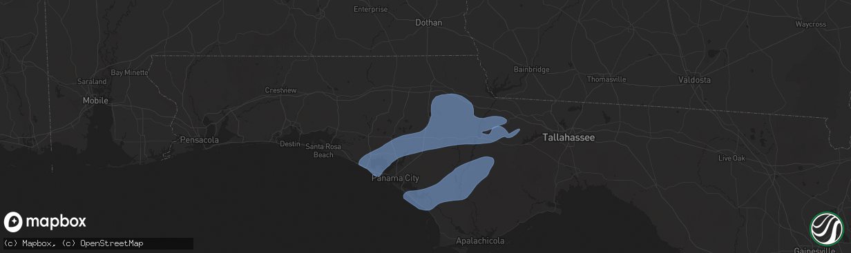 Hail map in Fountain, FL on December 29, 2024