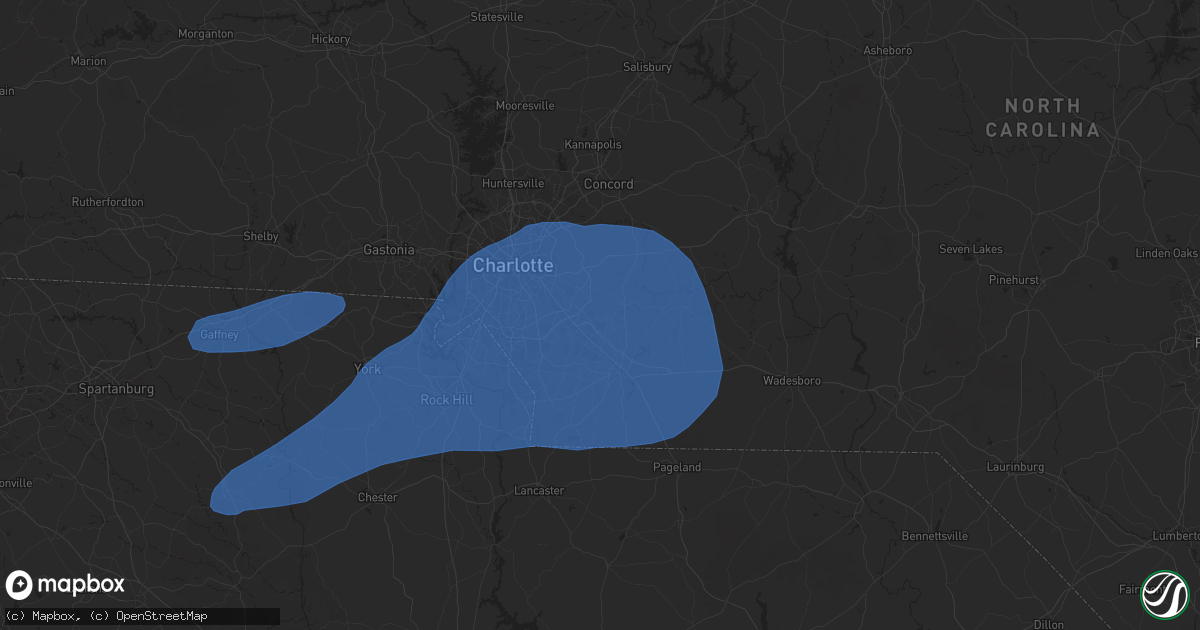 Hail map in Indian Trail, NC on December 29, 2024