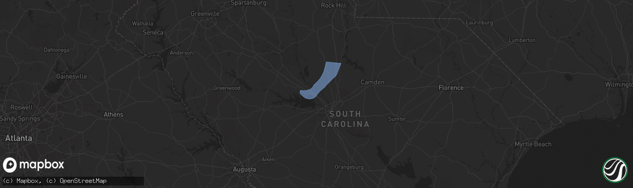 Hail map in Irmo, SC on December 29, 2024