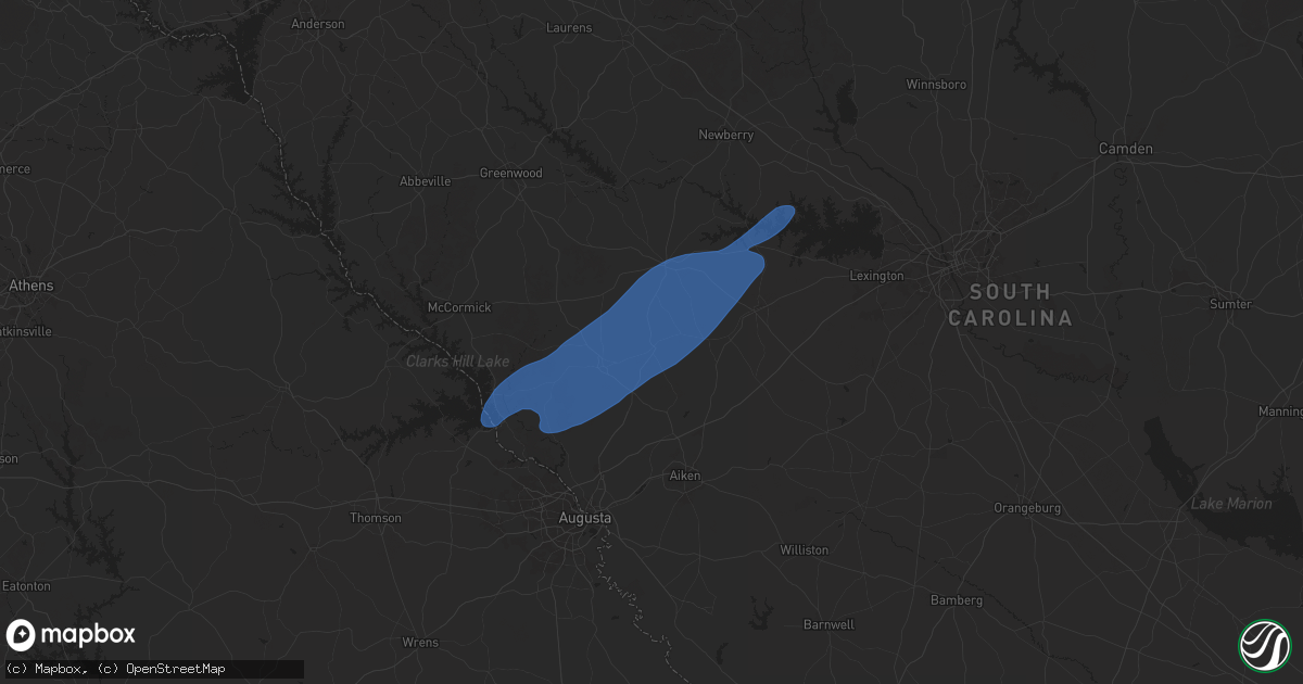 Hail map in Johnston, SC on December 29, 2024