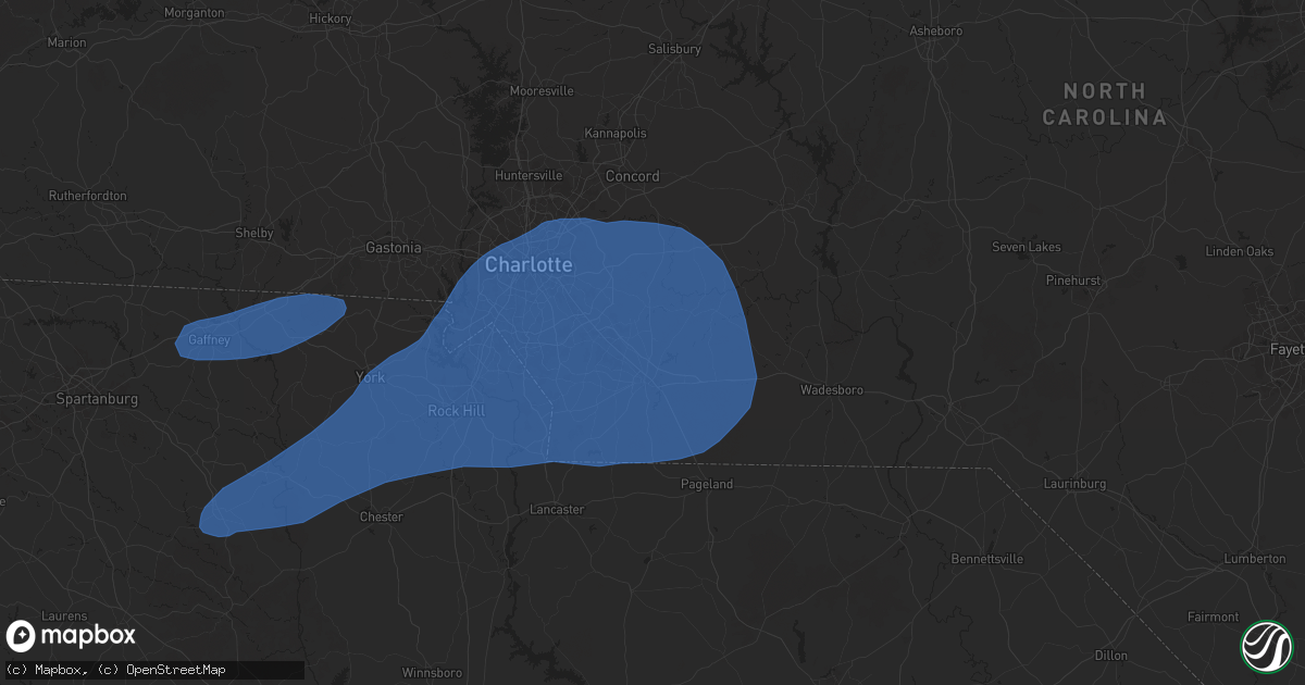 Hail map in Monroe, NC on December 29, 2024