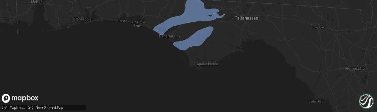 Hail map in Port Saint Joe, FL on December 29, 2024