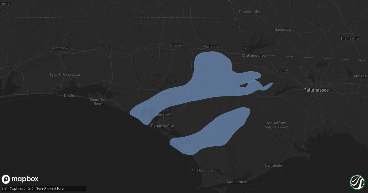 Hail map in Youngstown, FL on December 29, 2024