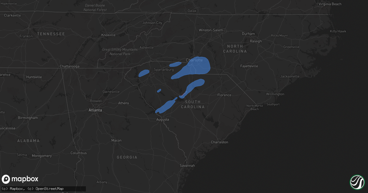 Hail map on December 29, 2024