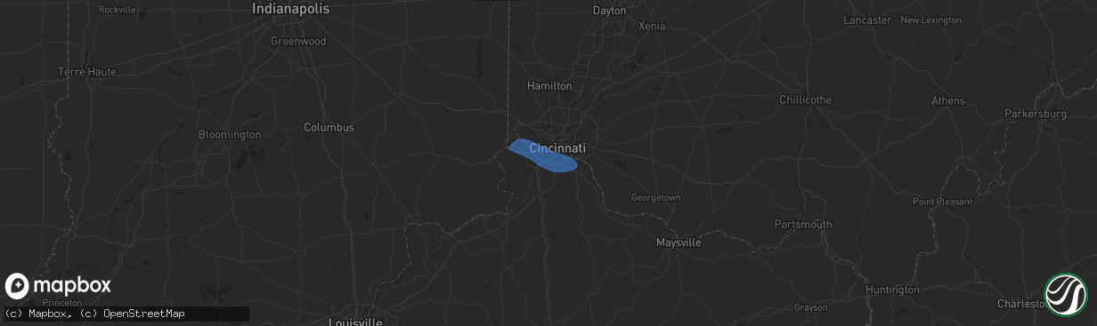 Hail map in Ft Mitchell, KY on December 29, 2025