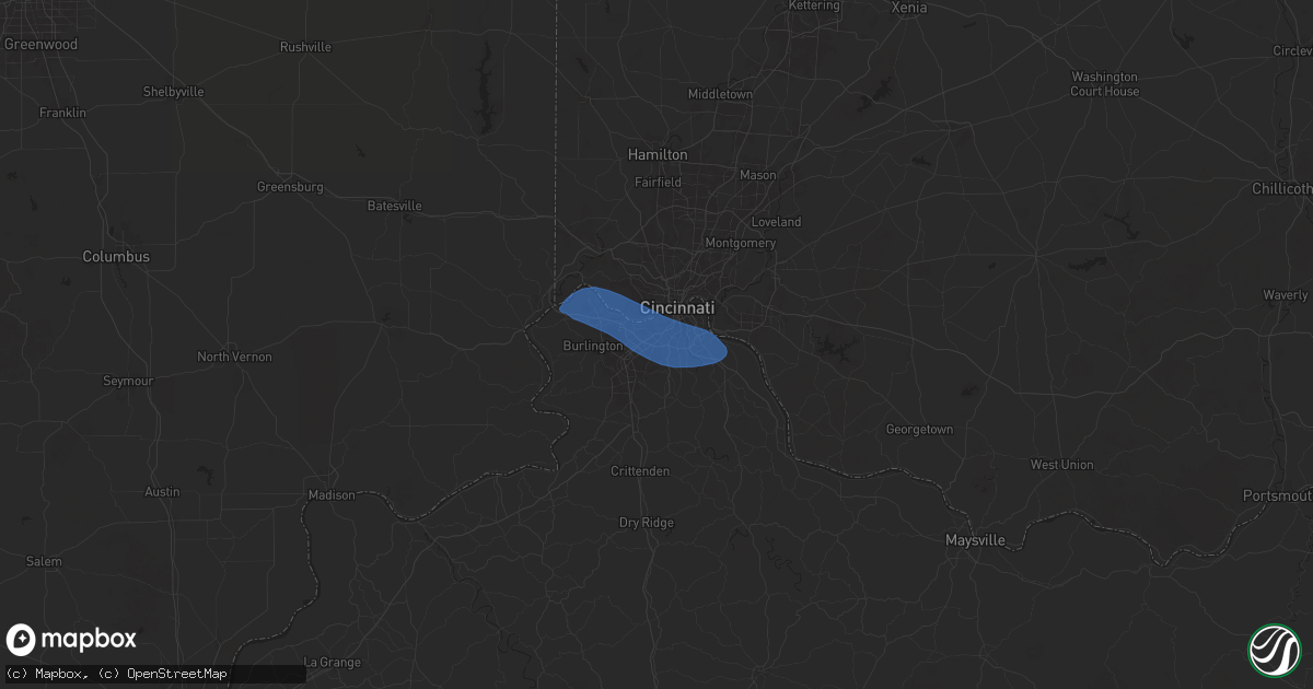 Hail map in Ft Mitchell, KY on December 29, 2025