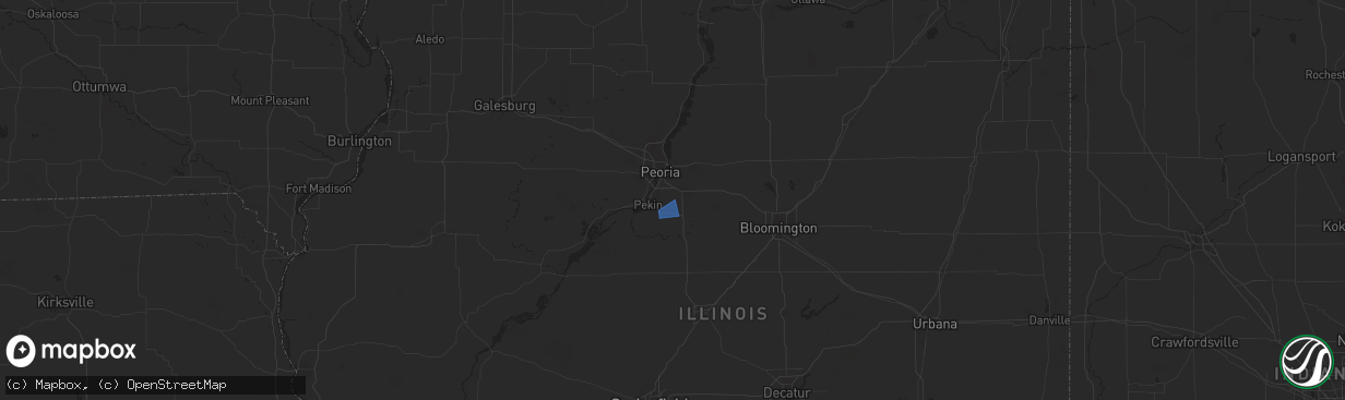 Hail map in Groveland, IL on December 29, 2025