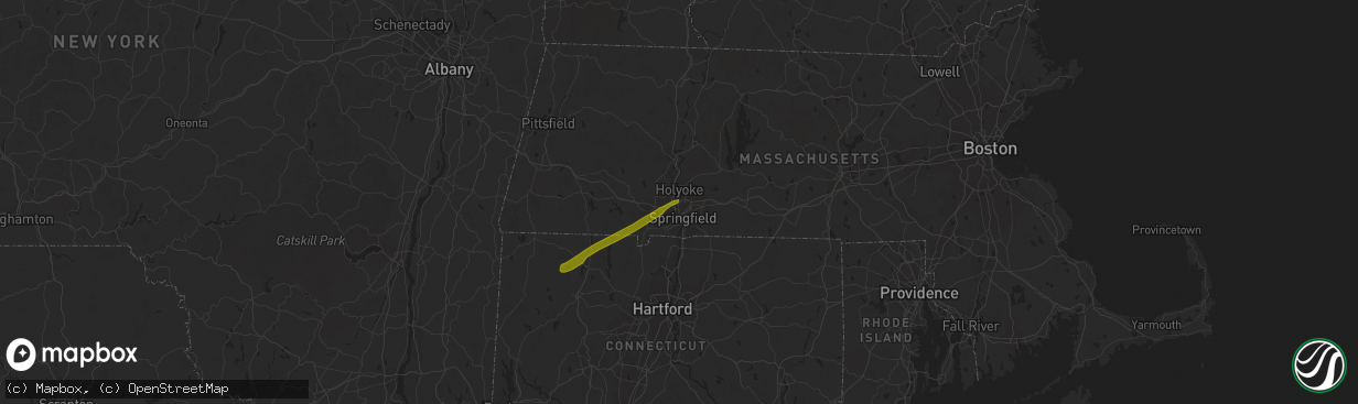 Hail map in Chicopee, MA on December 30, 2019