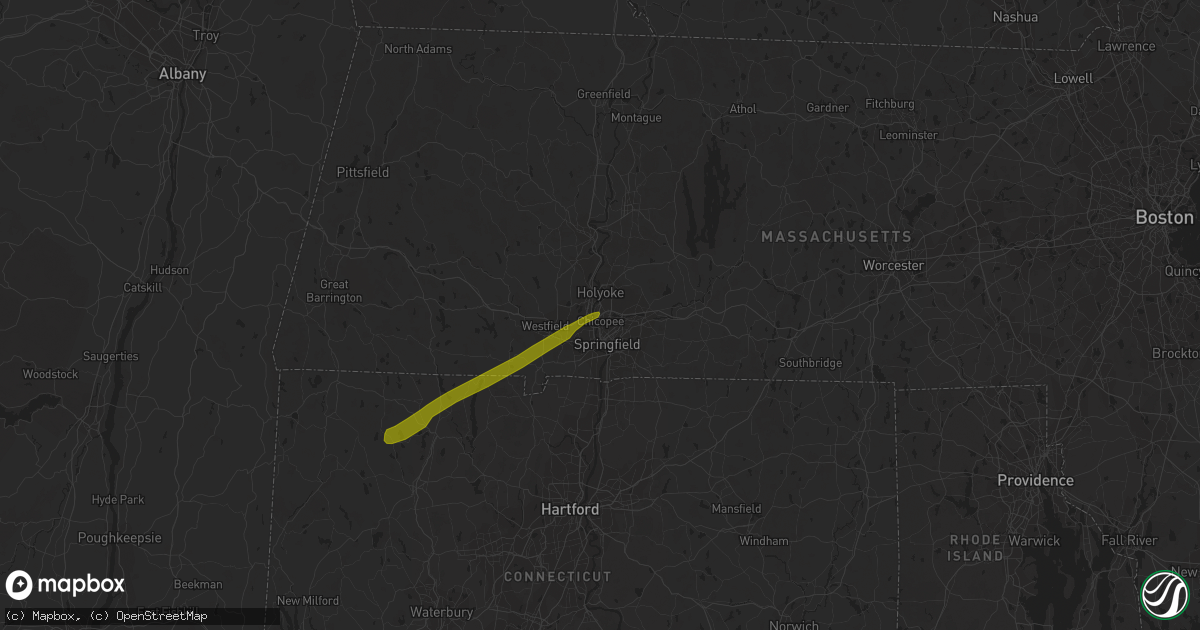 Hail map in Chicopee, MA on December 30, 2019