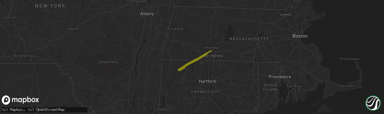 Hail map in Granville, MA on December 30, 2019