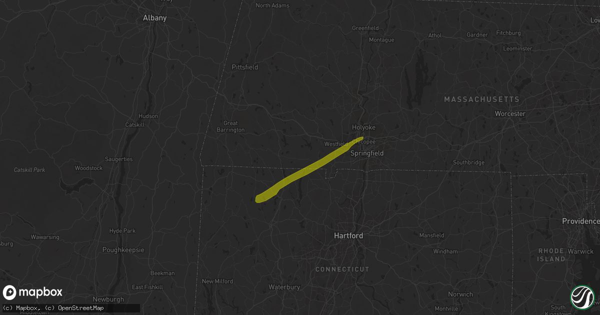 Hail map in Granville, MA on December 30, 2019