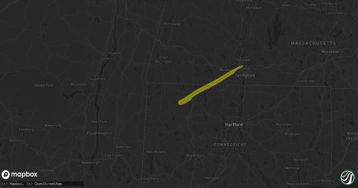 Hail map in Norfolk, CT on December 30, 2019