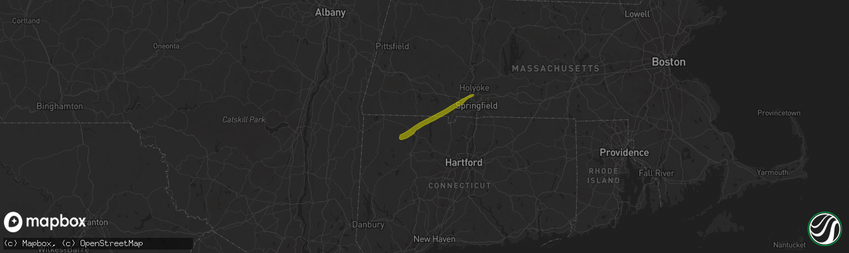 Hail map in Riverton, CT on December 30, 2019