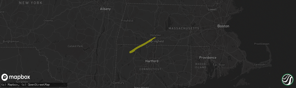 Hail map in Southwick, MA on December 30, 2019