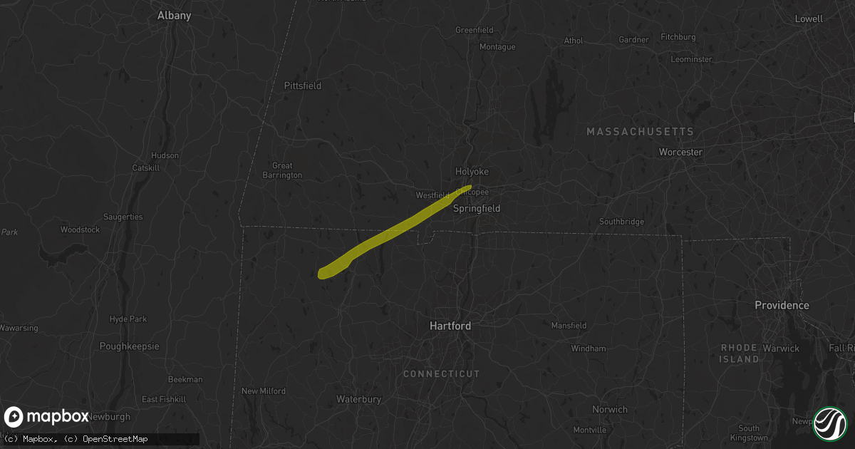 Hail map in Southwick, MA on December 30, 2019