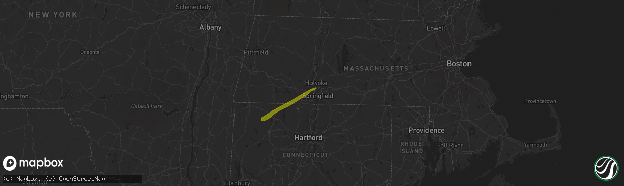 Hail map in West Springfield, MA on December 30, 2019