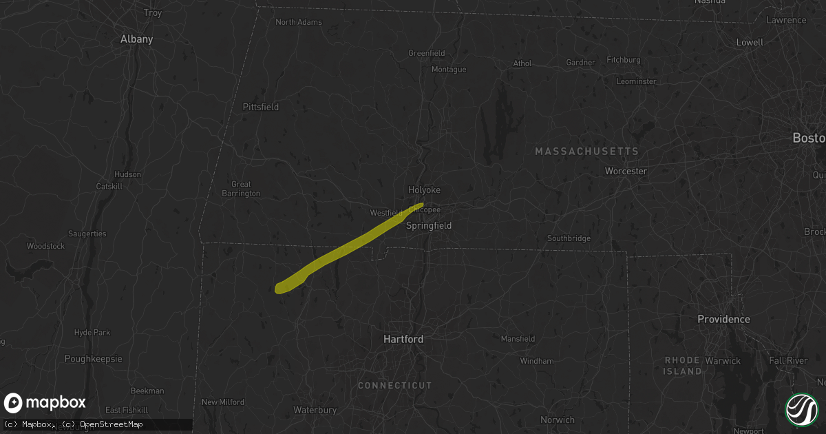Hail map in West Springfield, MA on December 30, 2019