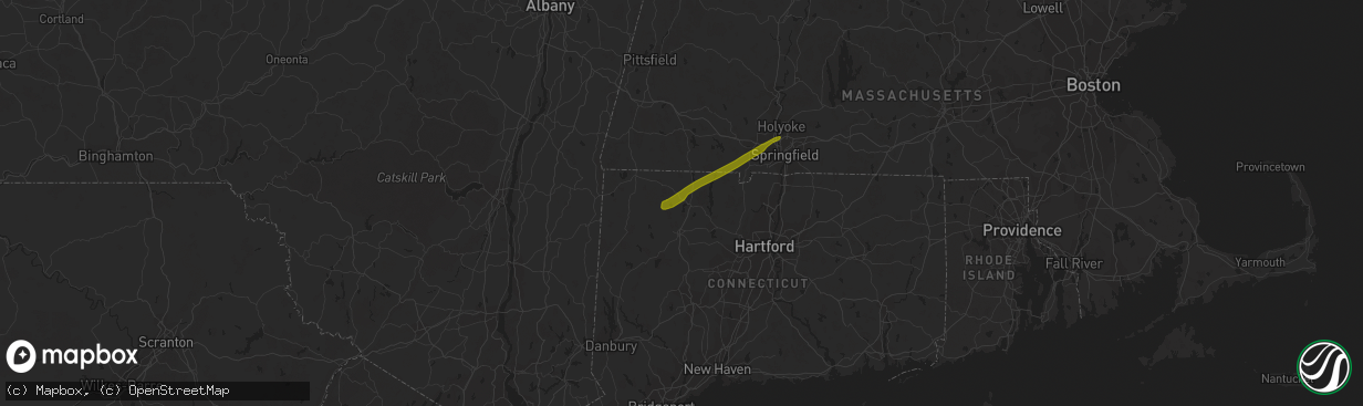 Hail map in Winsted, CT on December 30, 2019