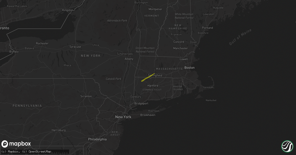 Hail map on December 30, 2019