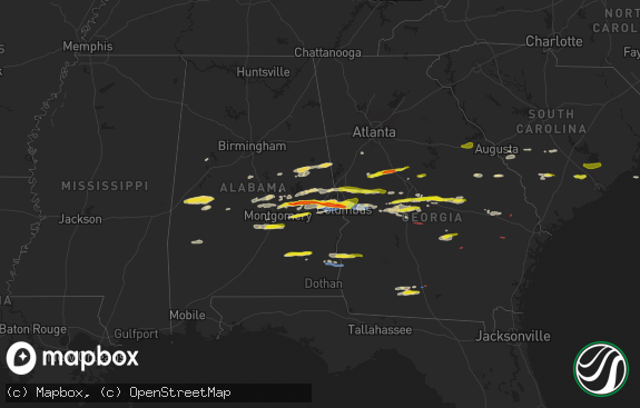 Hail map preview on 12-30-2021