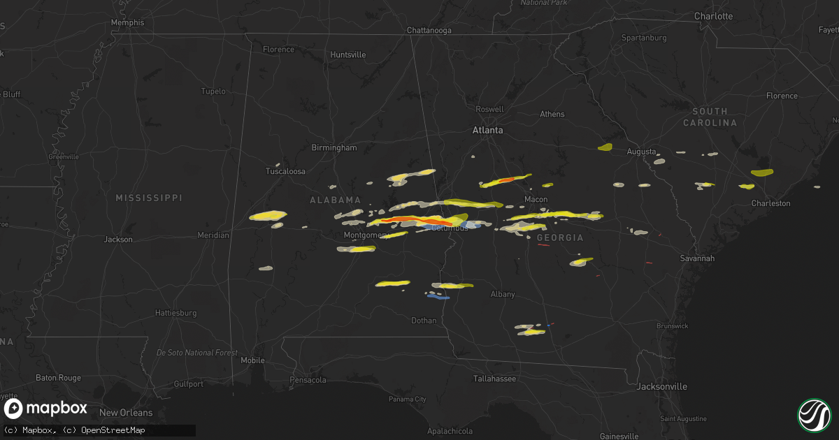 Hail map on December 30, 2021