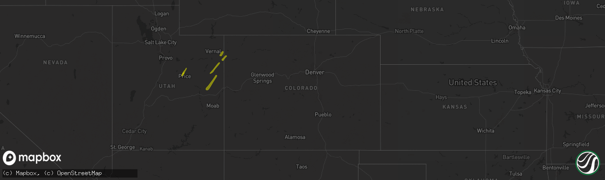Hail map in Colorado on December 31, 1899