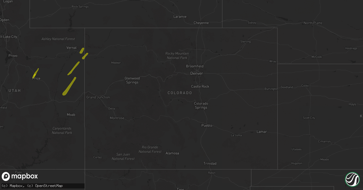 Hail map in Colorado on December 31, 1899