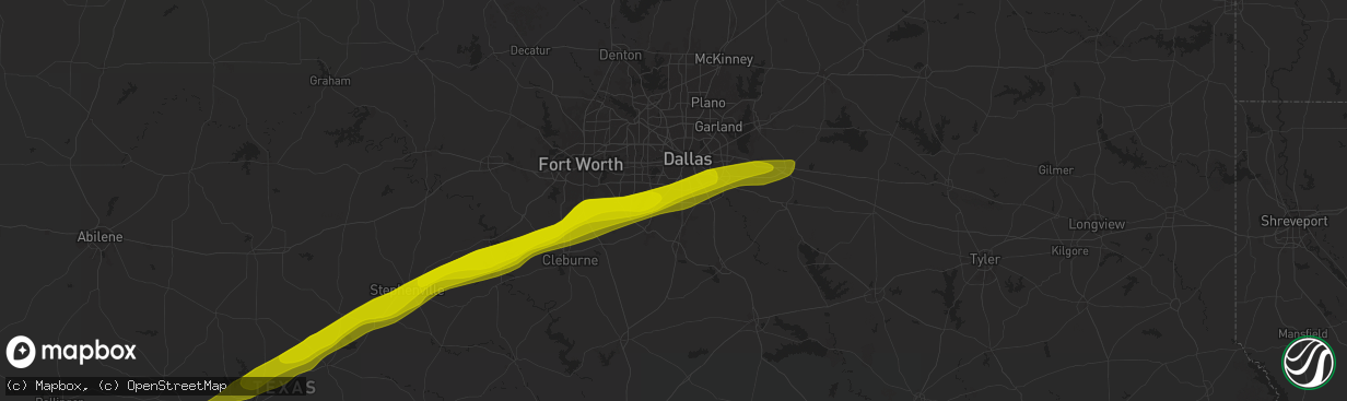 Hail map in Desoto, TX on December 31, 1899