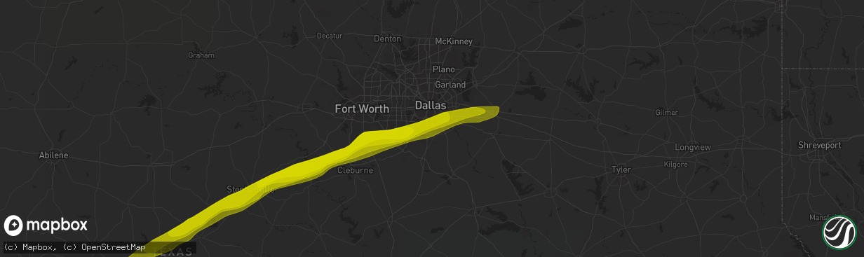 Hail map in Lancaster, TX on December 31, 1899
