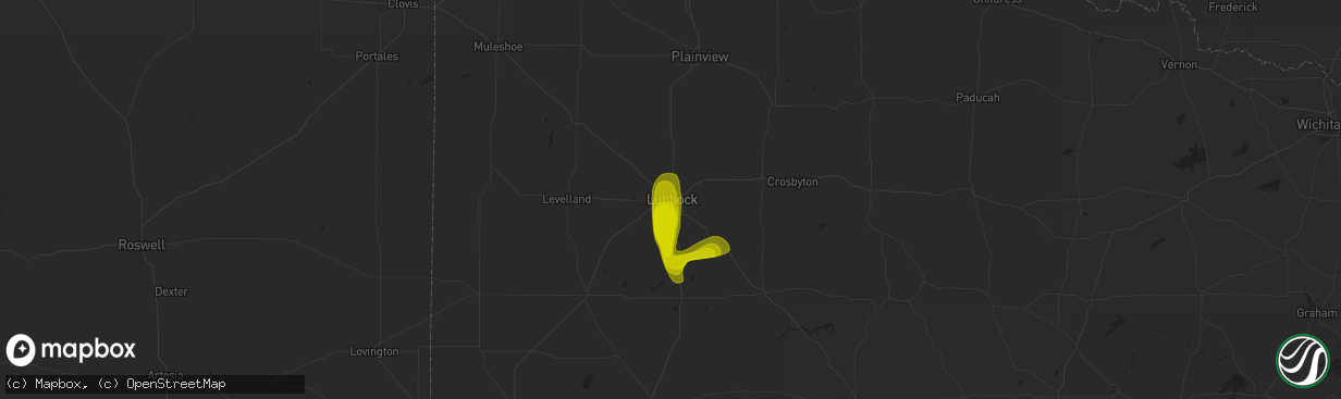 Hail map in Lubbock, TX on December 31, 1899