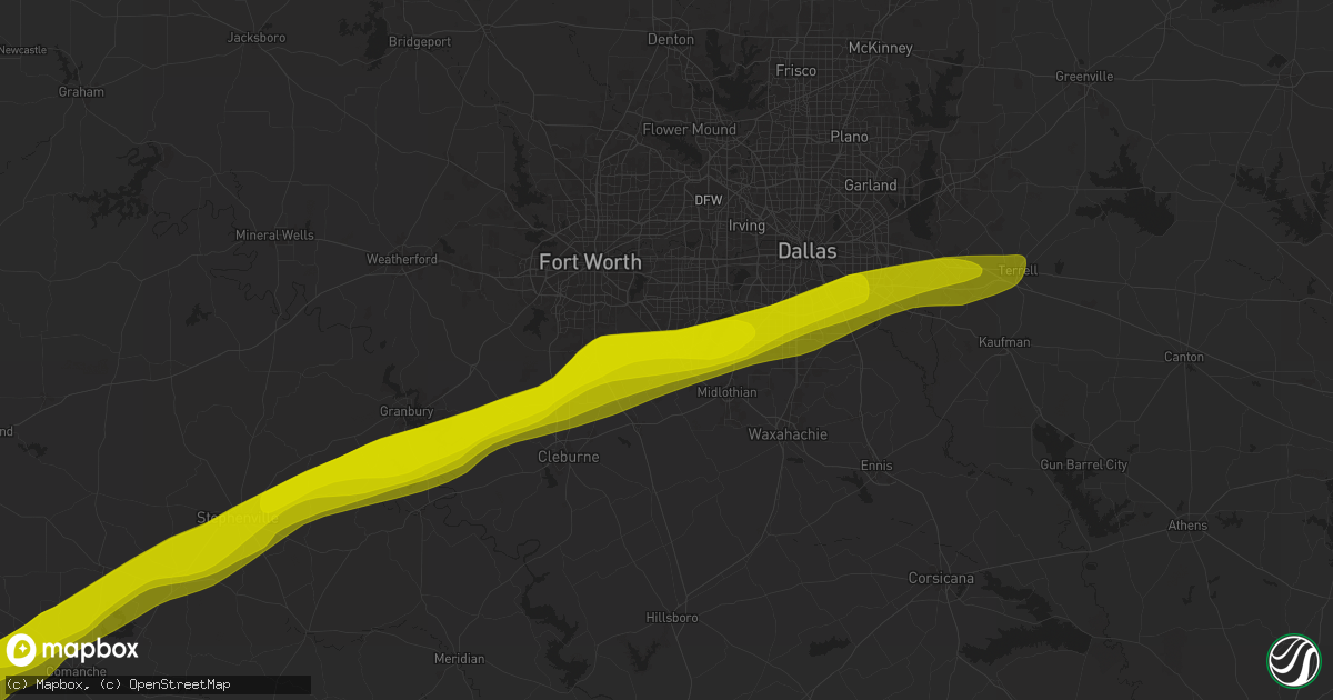 Hail map in Mansfield, TX on December 31, 1899