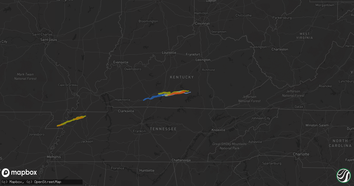 Hail map on December 31, 2021