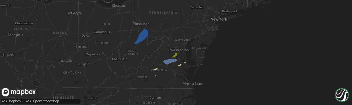 Hail map in Delaware on December 31, 2024