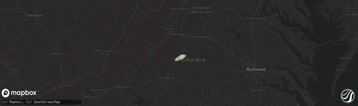 Hail map in Lovingston, VA on December 31, 2024