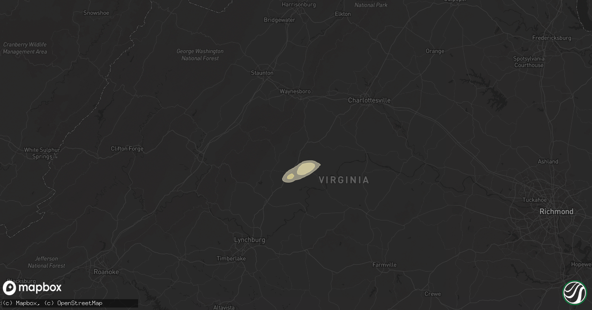 Hail map in Lovingston, VA on December 31, 2024